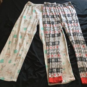 2 Pairs of Winter Pajama Bottoms